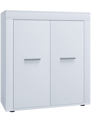 VCM  Holz Kommode Sideboard Anrichte Usilo 2 Drehtüren in Weiß