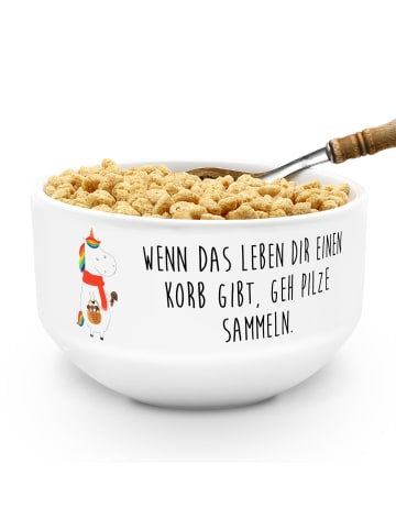 Mr. & Mrs. Panda Müslischale Einhorn Pilz mit Spruch in Weiß