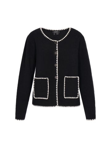 usha BLACK LABEL Women Cardigan in black offwhite