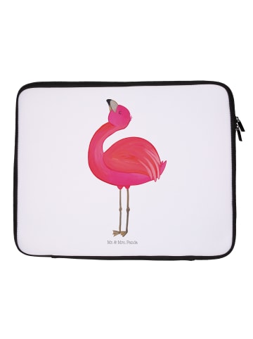 Mr. & Mrs. Panda Notebook Tasche Flamingo Stolz ohne Spruch in Weiß