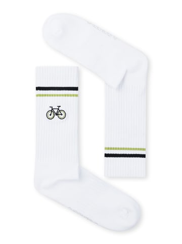 GreenBomb Tennis Socks Bike Loop 2 in Weiß