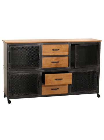 MCW Sideboard N28, Schwarz, natur