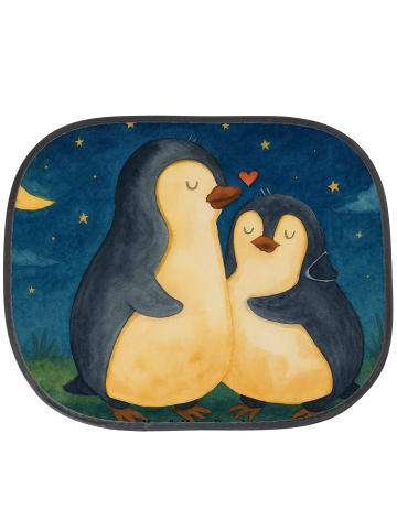 Mr. & Mrs. Panda Sonnenblende Auto Pinguine Einschlafen Design o... in Weiß