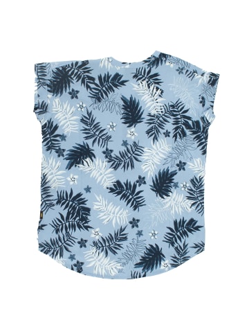 Jack Wolfskin Bluse Victoria Leaf Shirt Damen Bluse Hemd Funktions Top in Blau