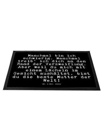 Mr. & Mrs. Panda Fußabtreter Manchmal bin ich schwierig.... mit ... in Schwarz