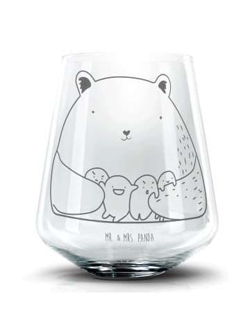 Mr. & Mrs. Panda Tumbler Glas Bär Gefühl ohne Spruch in Transparent