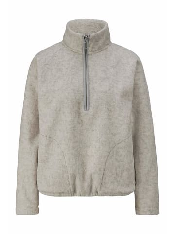 Hessnatur Hessnatur Wollfleece Troyer Relaxed aus reiner Bio-Merinowolle in hellgrau