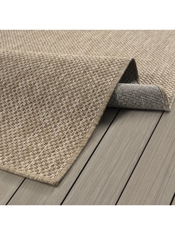KADIMA DESIGN Flachwebteppich Uni flachgewebt pflegeleicht Wohnzimmer Flur in Natur