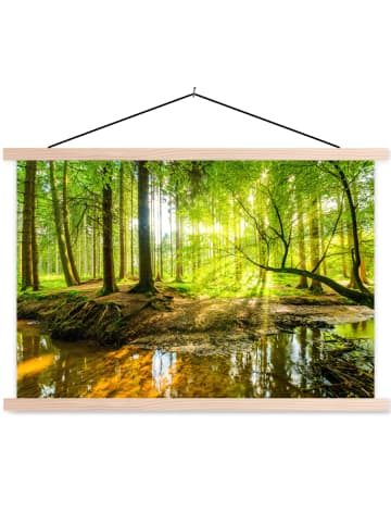 OnlyWow Poster mit Leiste Waldlicht