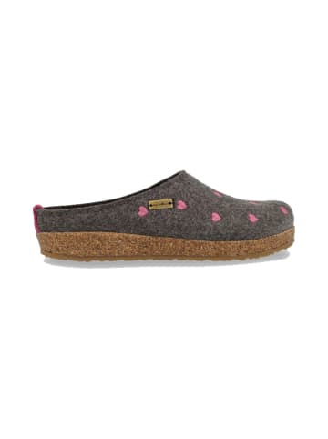 HAFLINGER SHOES "Grizzly Cuoricini" in anthrazit