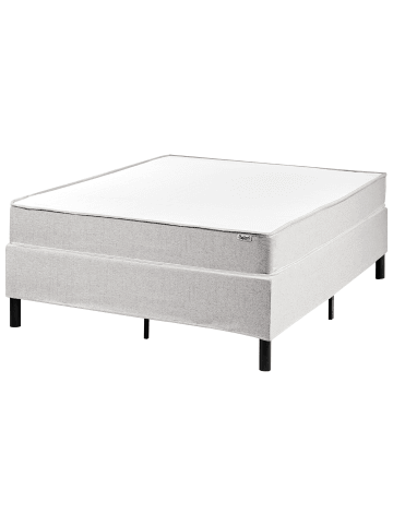 Beliani Doppelbett COUNTESS  in Grau/Braun - (W) 121 x (H) 53 x (L) 201 cm