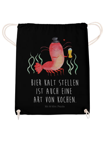 Mr. & Mrs. Panda Sportbeutel Hummer Weizen mit Spruch in Schwarz