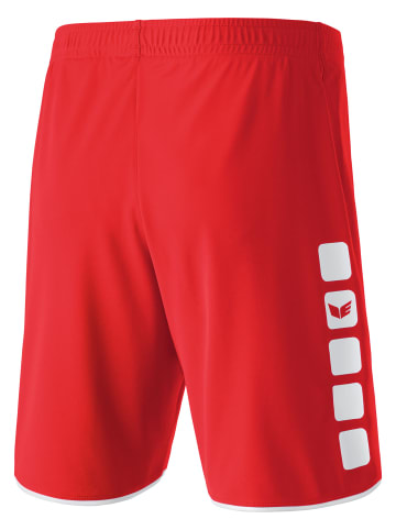erima Classic 5-C Shorts in rot/weiss