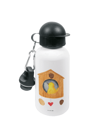 Mr. & Mrs. Panda Kindertrinkflasche Vogelhaus Home ohne Spruch in Weiß
