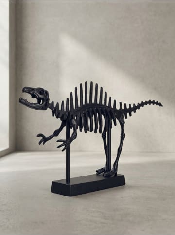 KADIMA DESIGN Dekofigur T-Rex Aluminium Dino Statue 62 cm mit Sockel,