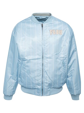 FUBU College Jacket in lightblue/creme/sand