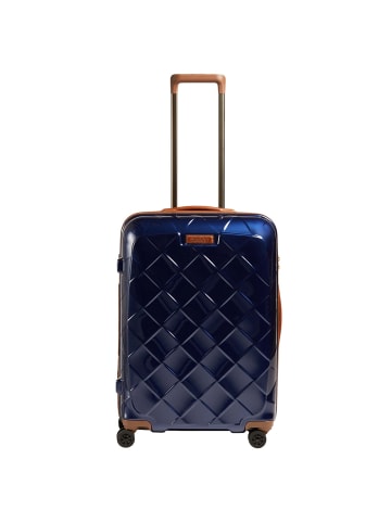 Stratic Leather and More - 4-Rollen-Trolley 66 cm M (rose) in blau