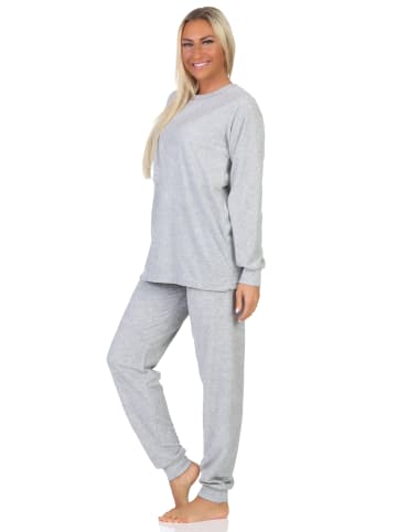 NORMANN Frottee Schlafanzug Homewear Loungewearr Sternen - 81707 in grau