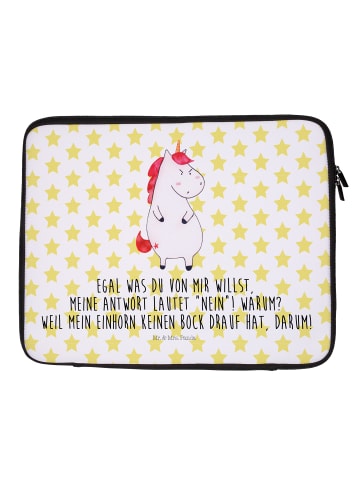 Mr. & Mrs. Panda Notebook Tasche Einhorn Wut mit Spruch in Weiß