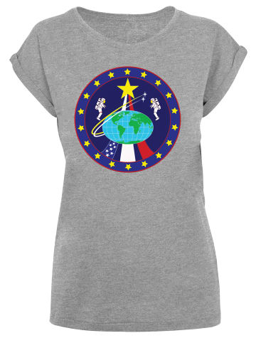 F4NT4STIC T-Shirt NASA Classic Globe Astronauts in grau meliert