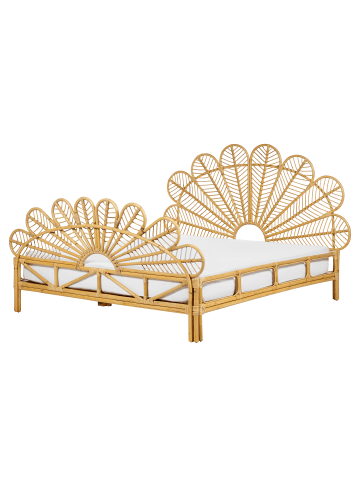 Beliani 2-tlg Doppelbett FLORENTINE in Braun