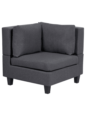 Beliani Sofaelement UNSTAD in Grau/Schwarz - (W) 76 x (H) 72 x (L) 76 cm
