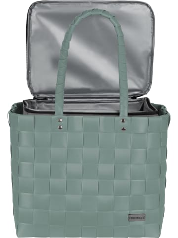 normani normani Flechtkorb mit großer Kühltasche in Mintgrün