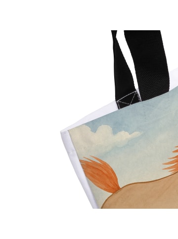 Mr. & Mrs. Panda Tasche Pferd Springen Design mit Spruch in Weiß