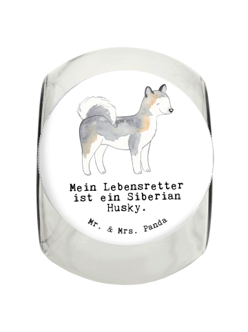 Mr. & Mrs. Panda Dose Siberian Husky Lebensretter mit Spruch in Weiß