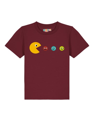 wat? Apparel T-Shirt Pacmännchen in Weinrot