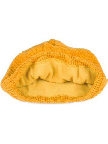 styleBREAKER Strick Beanie Mütze in Curry