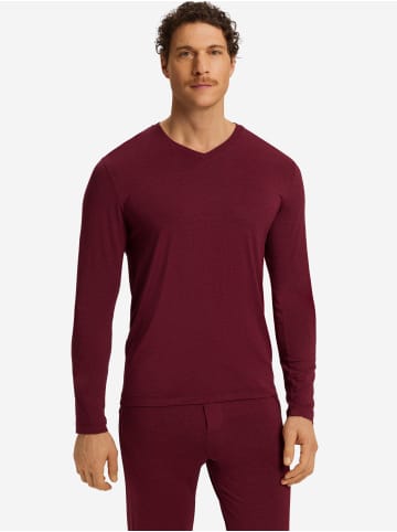 Hanro V-Shirt Casuals in carbernet melange