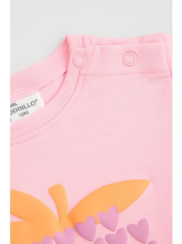 Coccodrillo Langarmshirt in gedämpftes Rosa