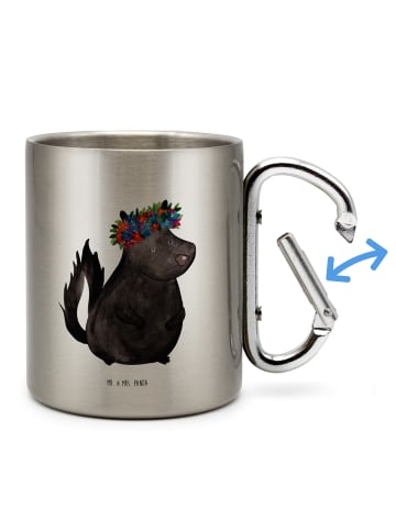 Mr. & Mrs. Panda Becher Stinktier  ohne Spruch in Silber