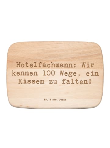 Mr. & Mrs. Panda Frühstücksbrettchen Spruch Hotelfachmann Kissen... in Transparent