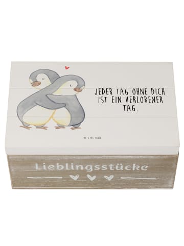 Mr. & Mrs. Panda Dekokiste Pinguine Kuscheln mit Spruch in Weiß