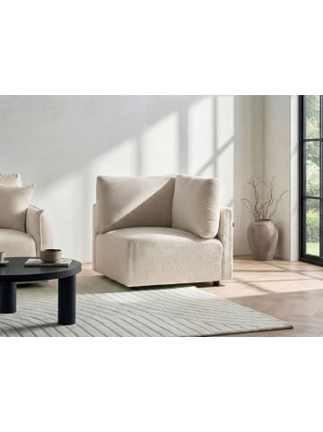 Beliani Sofaelement MESNALI in Weiß/Schwarz - (W) 91 x (H) 84 x (L) 91 cm
