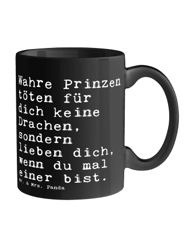 Mr. & Mrs. Panda Tasse Wahre Prinzen töten für... mit Spruch in Schwarz