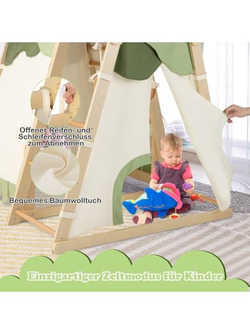 COSTWAY 6 in 1 Kletterspielzeug Set in Beige