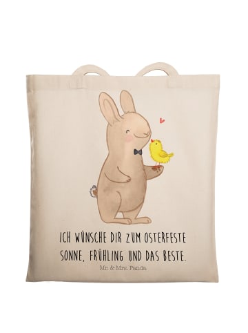 Mr. & Mrs. Panda Tragetasche Hase Küken mit Spruch in Creme