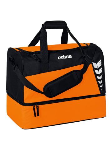 erima Six Wings Sporttasche mit Bodenfach in orange/schwarz
