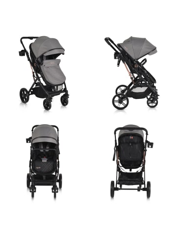 Moni Kombikinderwagen Rafaello 2in1 in grau