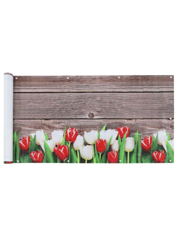 Maximex Balkon-Sichtschutz mit Tulpen-Motiv, 5 m in Mehrfarbig