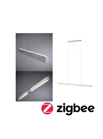 paulmann LED Pendelleuchte Smart Home Zigbee RGBW+ dimmbar Alu