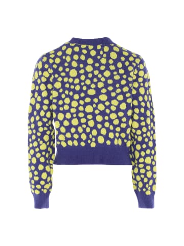 myMo Women Sweater in Marine Limette Gelb