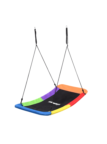 relaxdays Nestschaukel „gekrümmt“ in Bunt – (B)150 x (T)80 cm