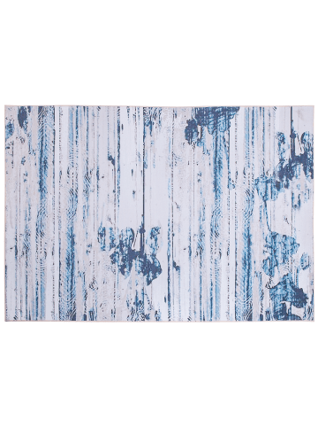 Beliani Kurzflor BURDUR in Blau/Beige - (W) 160 x (H) 0.5 x (L) 230 cm