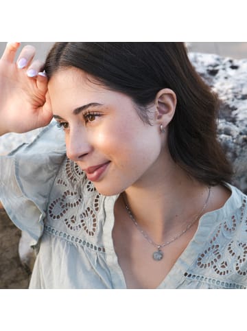 Adeliás Damen Ohrringe – Creole aus 925 Silber in silber