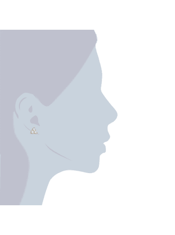 Lulu & Jane Ohrstecker Metall-Legierung verziert mit Kristallen von Swarovski® in gelbgold