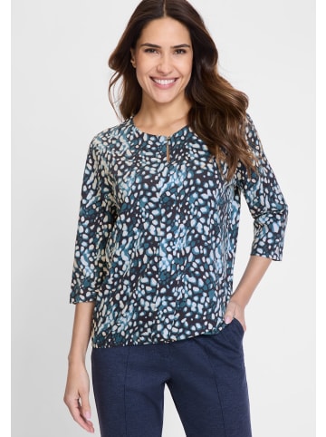 Olsen Langarmshirt Clara in marine mehrfarbig